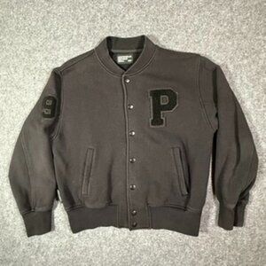 Loopwheeler Mens Varsity‎ Knit Sweater Japanese Cotton Stretch Knit Sz Small Lux